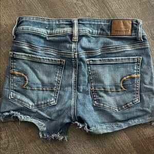 American Eagle Outfitters Distressed Blue Jean Shorts